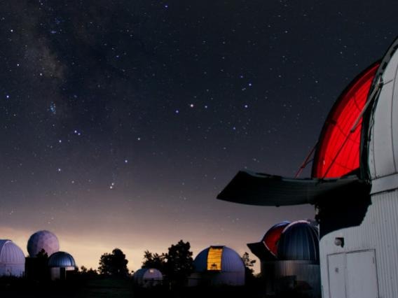Mt. Lemmon telescope at night