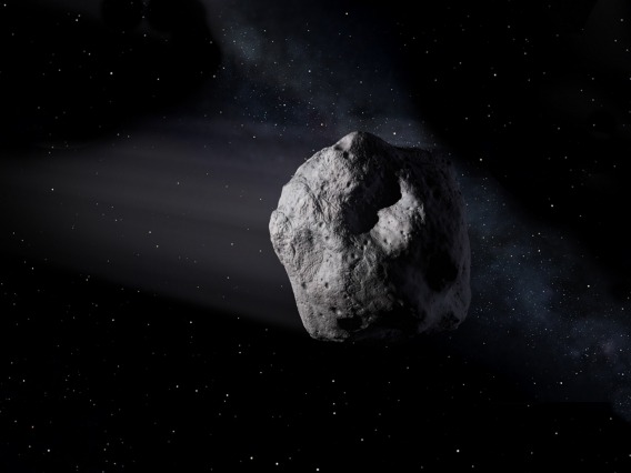 Artist&#039;s impression of a near-Earth asteroid 