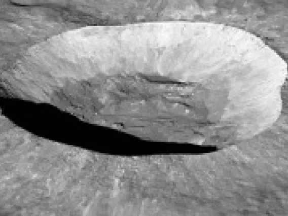 Giordano Bruno crater as photographed by NASA's Lunar Reconnaissance Orbiter