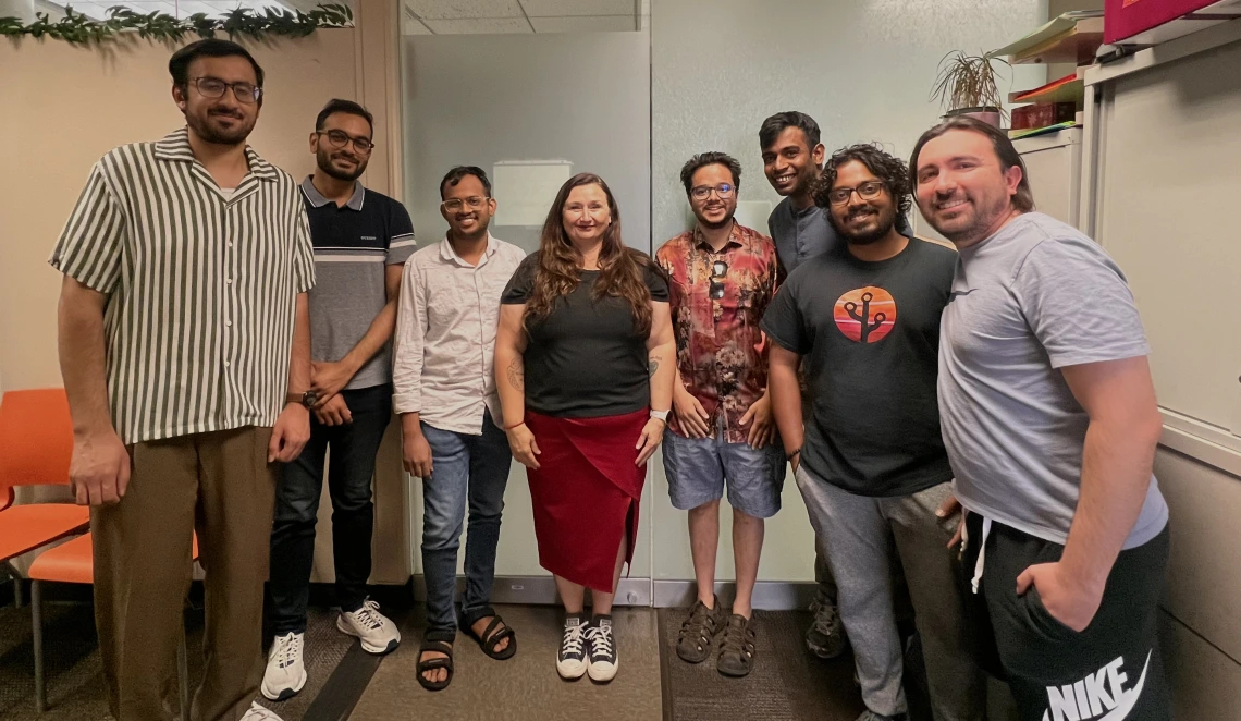 Mendoza with grad students. 