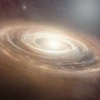 Artist’s concept of a planet-forming disk, like the thirty studied for the ALMA AGE-PRO survey. Gas and dust are seen swirling around a young star. 